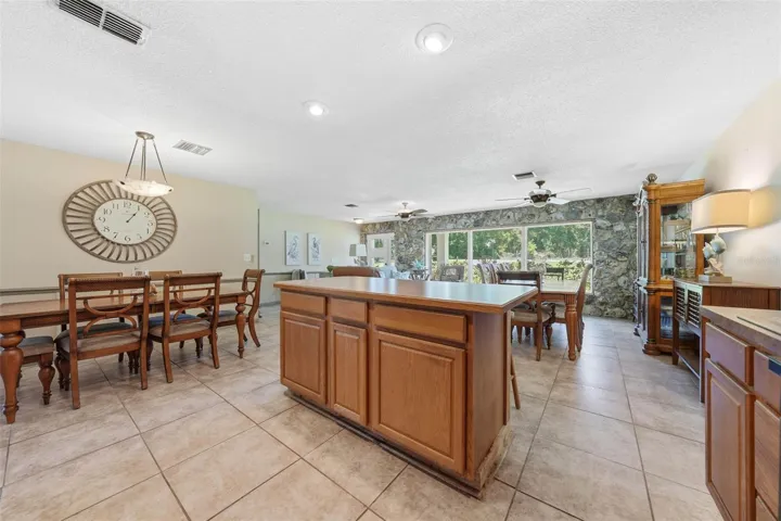 Kitchen looking to the great room and front foyer