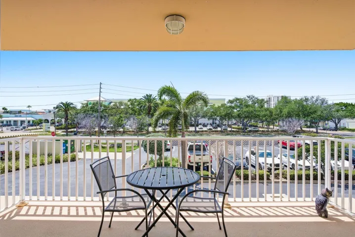 Balcony off the primary bedroom.