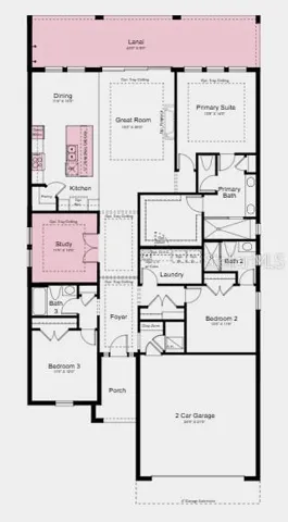 Additional Highlights Include: Pool included, 10' ceilings on first floor, tray ceiling package, 4' garage extension, gourmet kitchen with included island knee wall cabinets, cooktop, built in oven, designer hood and built in microwave, upgraded 8' interior doors throughout, interior door from primary closet to laundry, covered extended lanai, study with French doors in place of flex, additional hose bib, outdoor kitchen rough-in with a dedicated outlet, water supply and drain, 80 AMP pool/spa prewire, raised spa package-gas, impact windows whole house, garage floor seal with flakes and clear coat, under cabinet LED strip with switch at kitchen, extended flooring 1st floor, keyless pad for garage door, and kitchen pendant light package with switch.