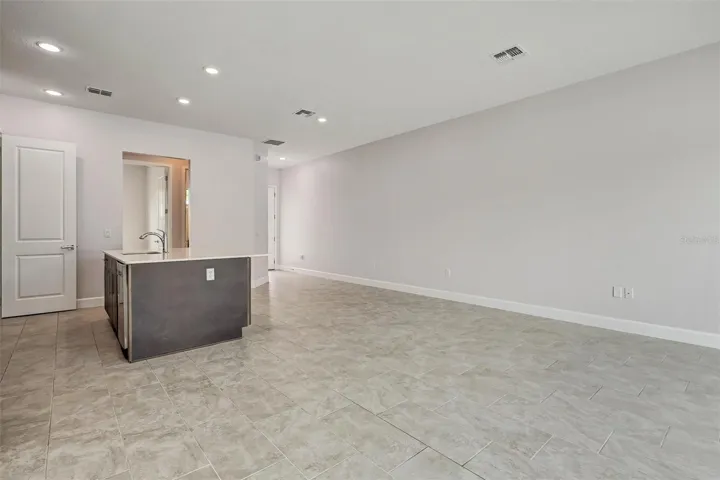Living Room with Kitchen View