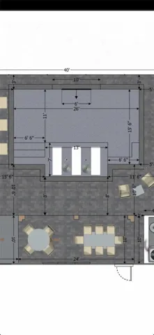 Pool measurements and the depth is from 3 feet to 5 feet.