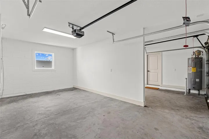 Wall can be completed to close off garage