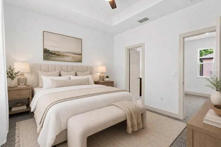 Guest apartment bedroom - virtually staged