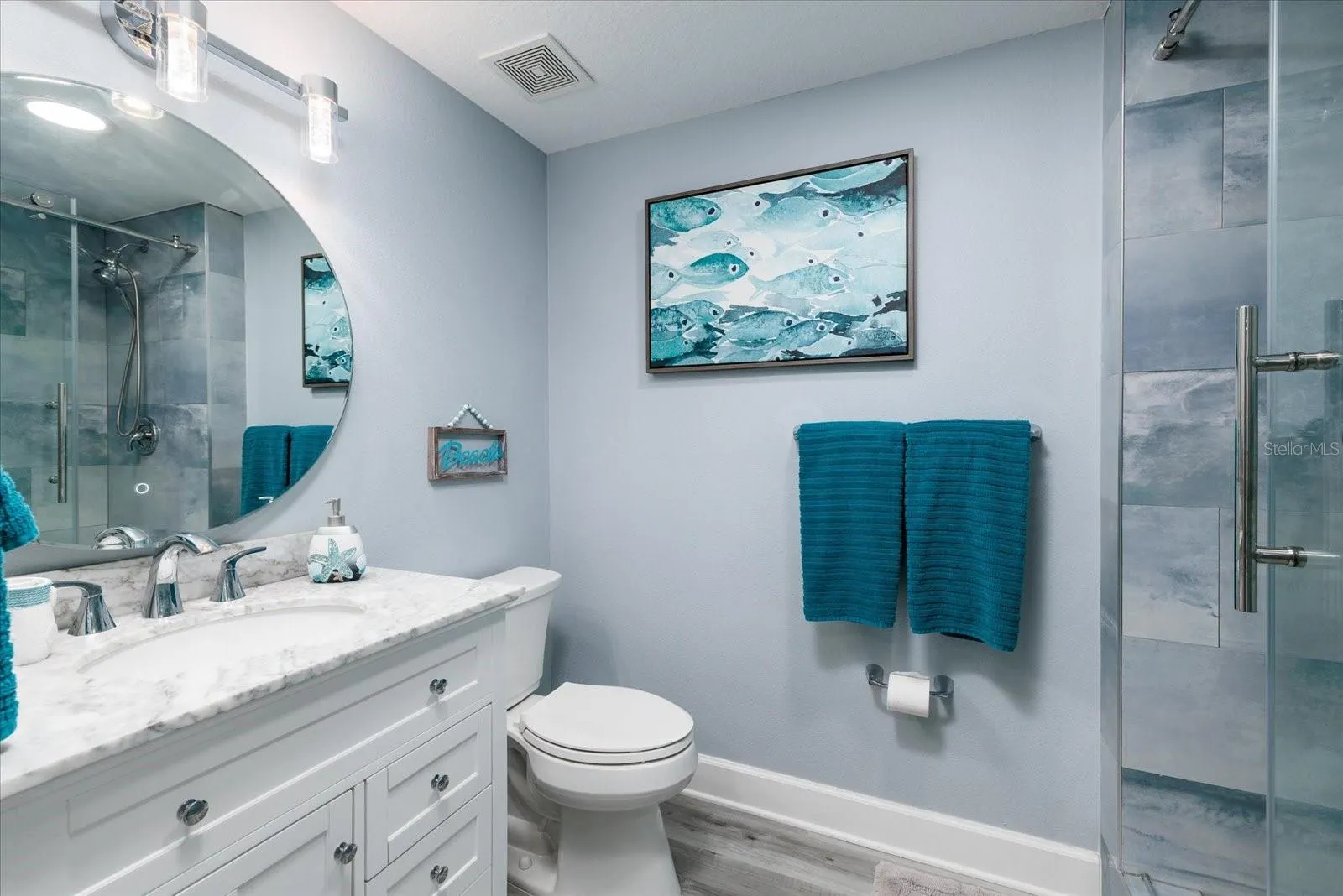 Guest Bath with Tile Shower