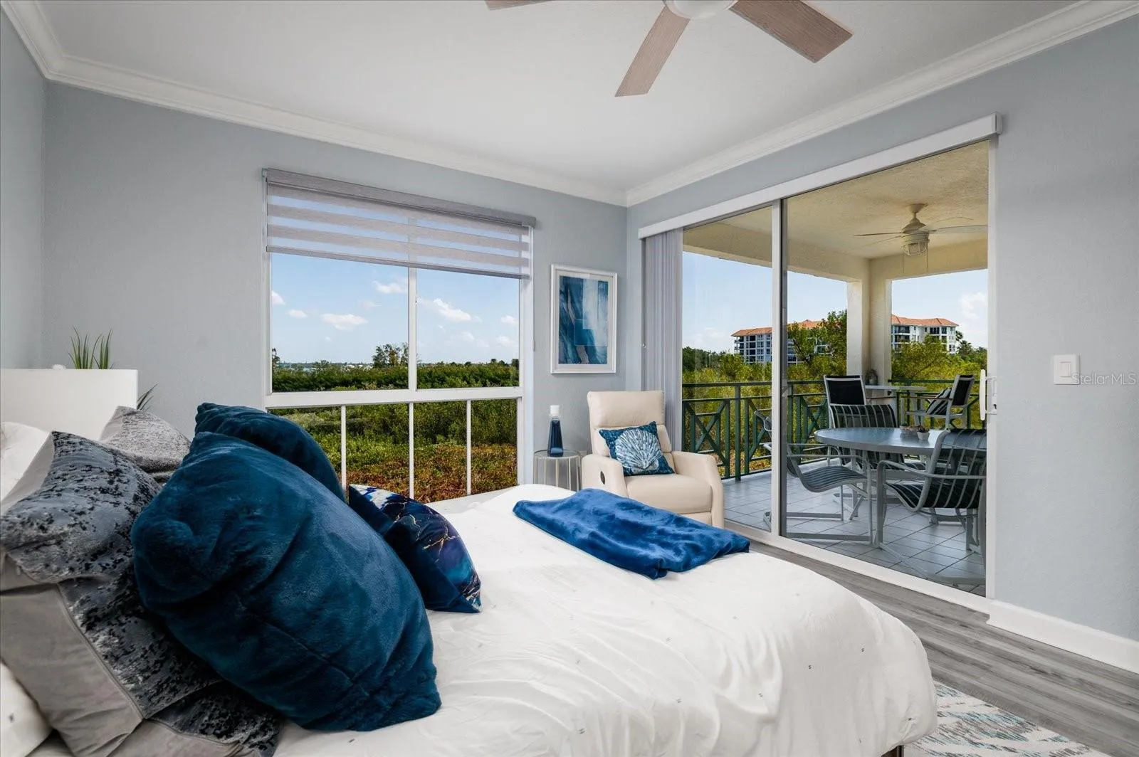 Primary Bedroom with sliders to  Private Balcony