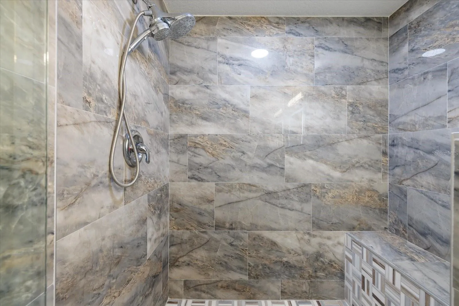 Tile Shower with bench
