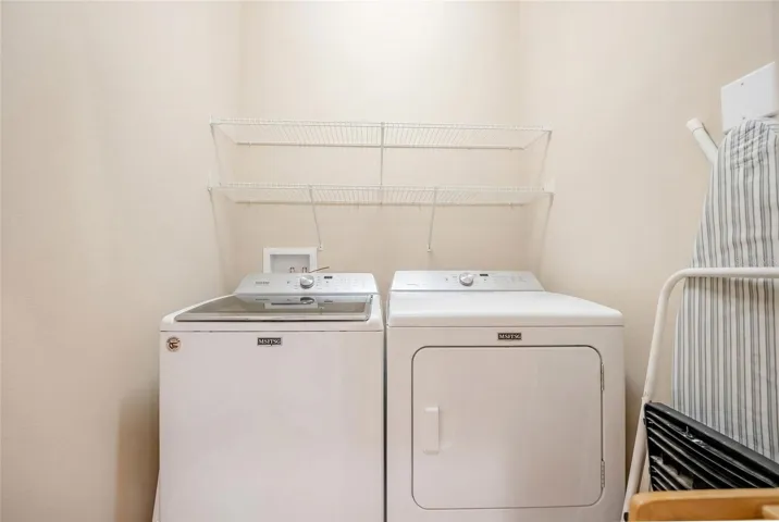 Inside laundry area.