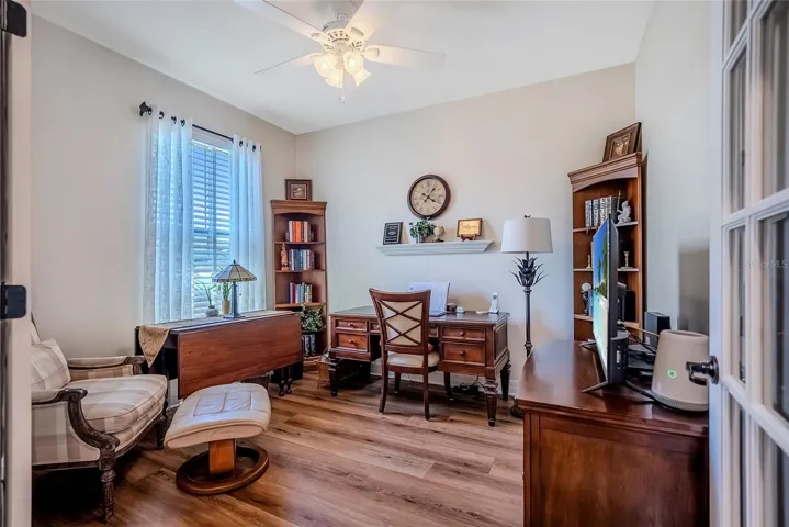 Front Office/den with French glass doors