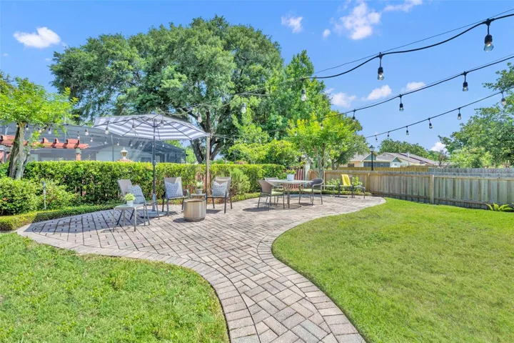 Lovely paver patio for more entertaining space.