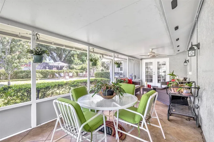 Extended living with plenty of space for dining and relaxing outdoors