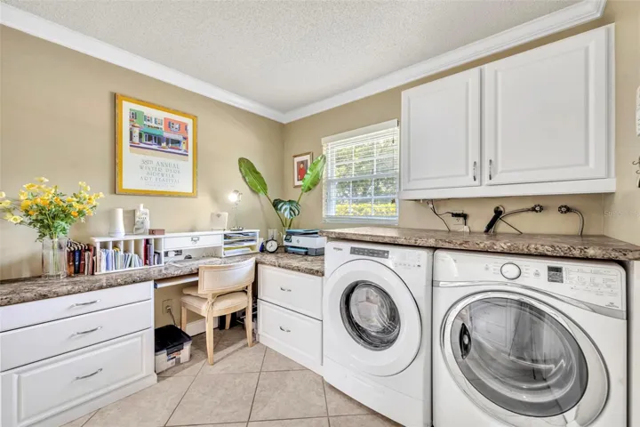 Built in Desk in Laundry Room