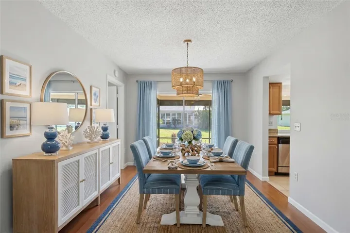 dining area virtually staged