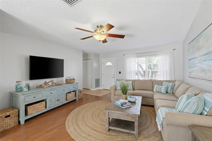Living room virtually staged
