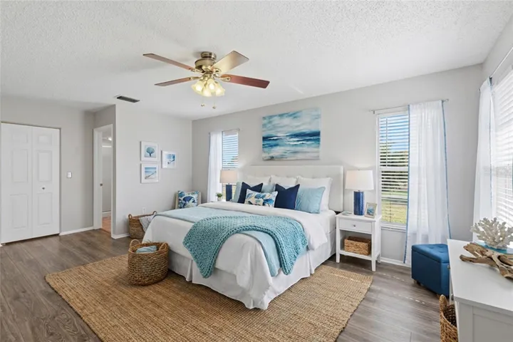Primary bedroom virtually staged