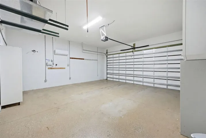 Air conditioned 2 car garage with storage