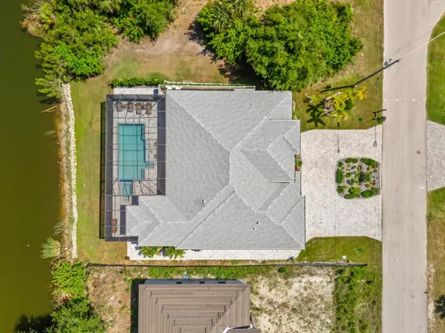 Aerial View Of Stunning Waterfront Property!