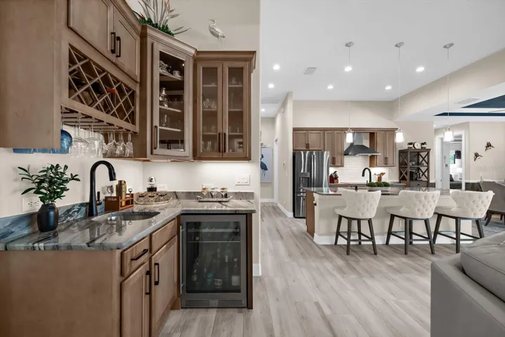 Stylish Indoor Wet Bar
