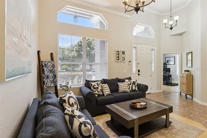 Living room with an abundance of natural light