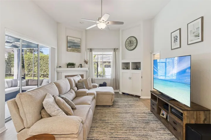 Family room over looking pool area