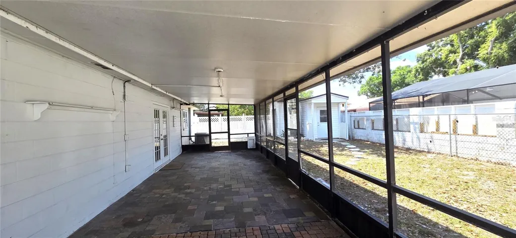 Covered and screened lanai
