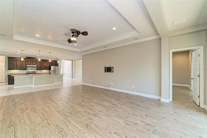 Great room into kitchen