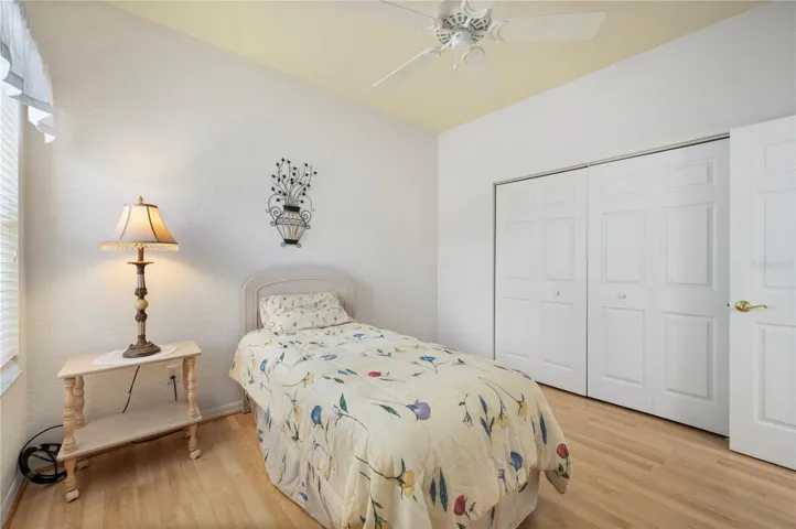 2nd guest bedroom has lots of closet space
