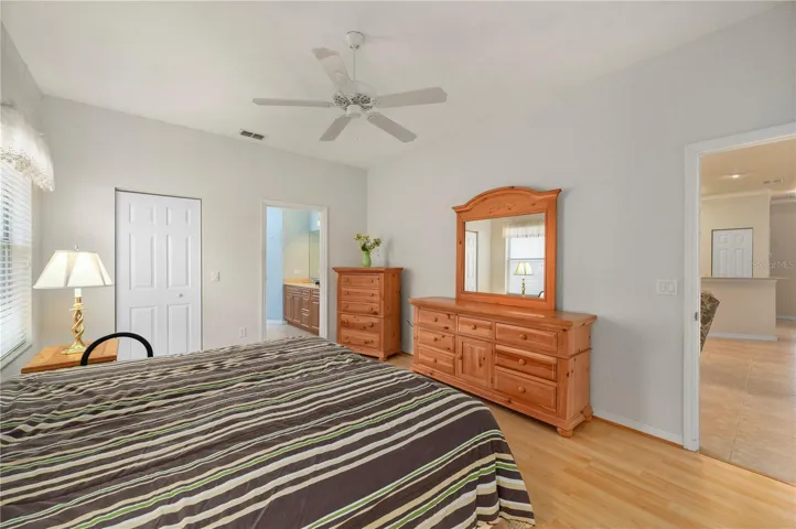 Laminate flooring, walk-in closet