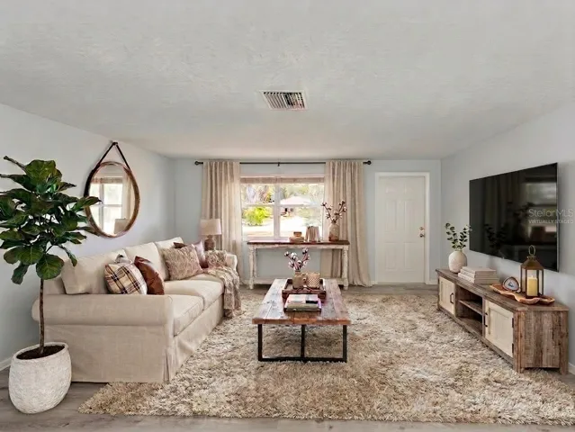 Virtually staged Living Room