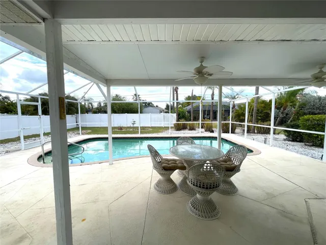 Under roof lanai