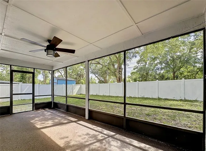 Screened back patio