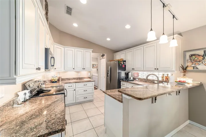 Updated cabinets and lighting