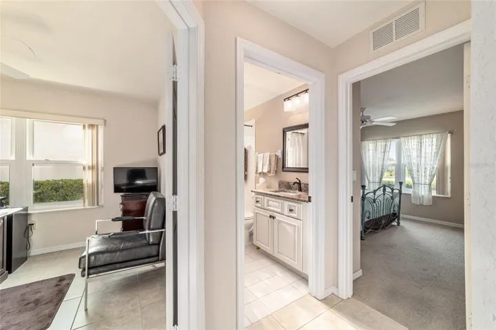 hallway to guest rooms