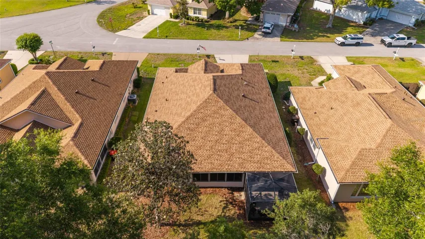 Aerial view of back of home