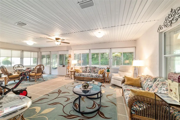 Florida Room overlooking private yard