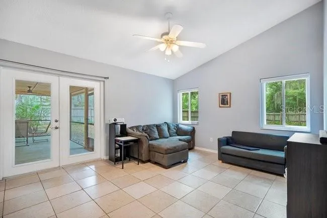 Large family room with easy access to the lanai for indoor-outdoor living.