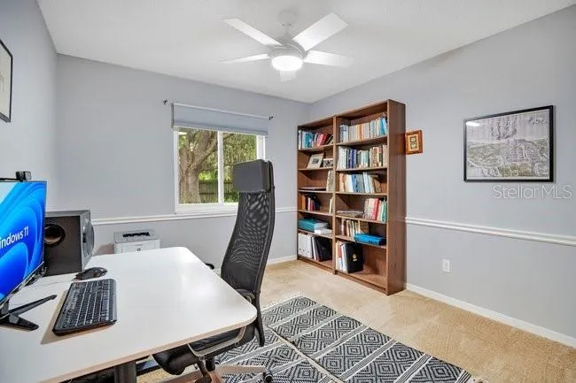 Third bedroom, currently used as a home office—flexible space to fit your needs.