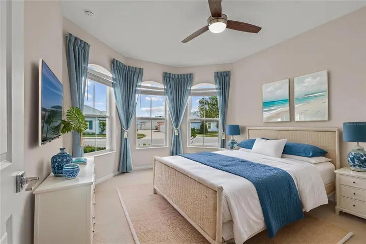 Virtually Staged - Guest Bed 1 with Stunning Windows