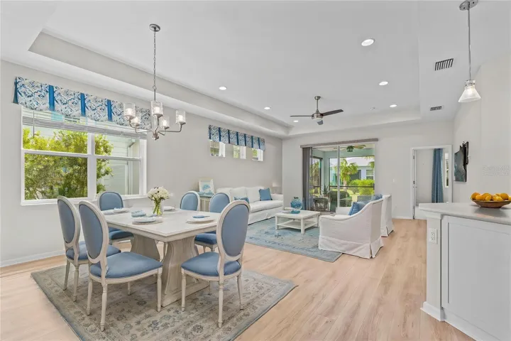 Virtually Staged - Open Dining Area &amp; Entryway