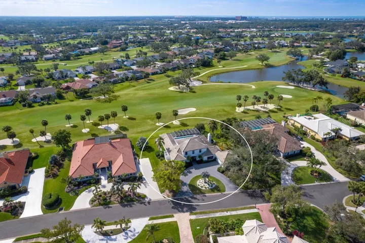 Prime golf course setting, expansive lot in prestigious and gated Prestancia.