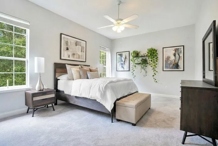 virtually staged bedroom