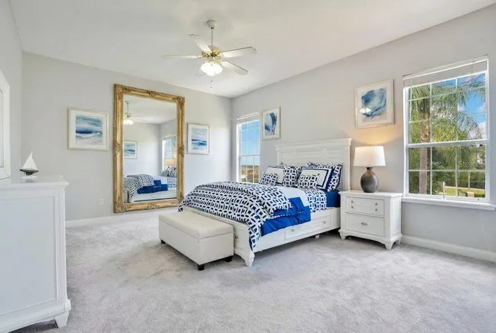 Virtually staged bedroom