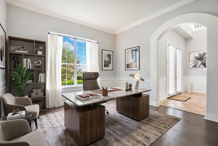 Virtually staged office