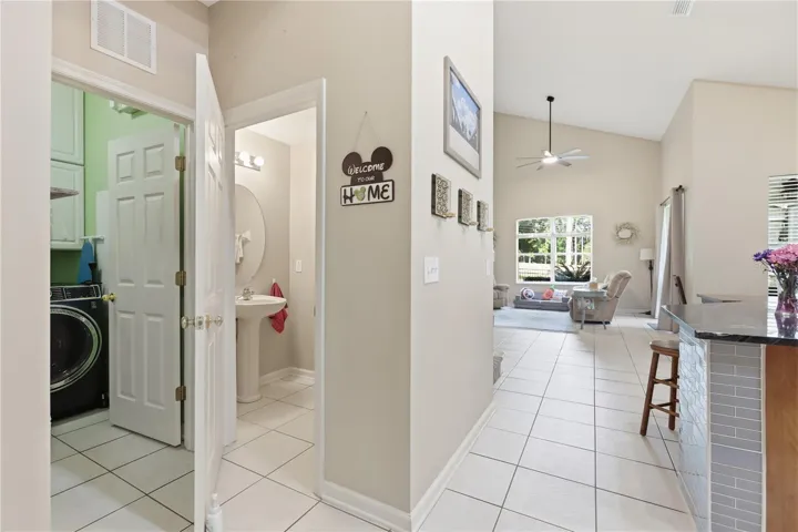 Half Bath and Laundry Room