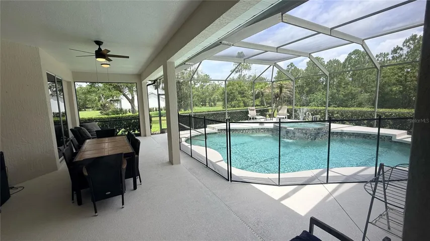 Pool with safety fence