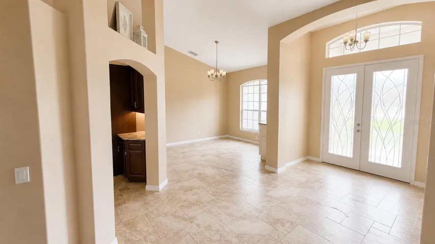 Entry and dining room