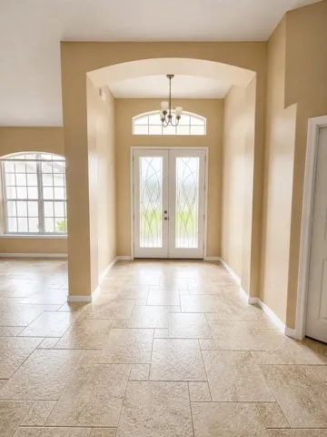 Front entry opens to dining room
