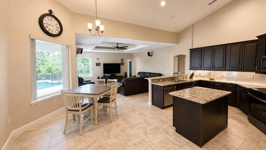 Breakfast table in the kitchen