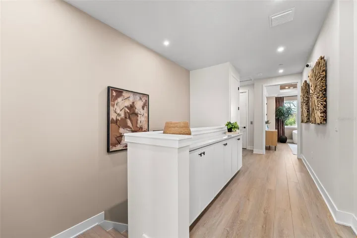 Model 3rd floor hall and linen storage