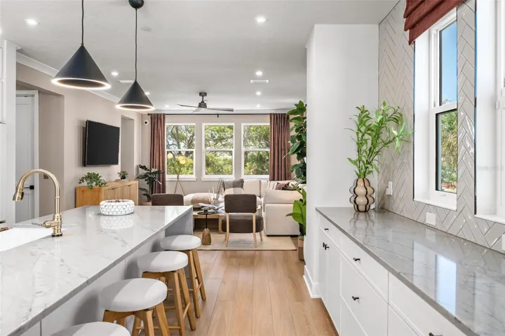 Model kitchen island