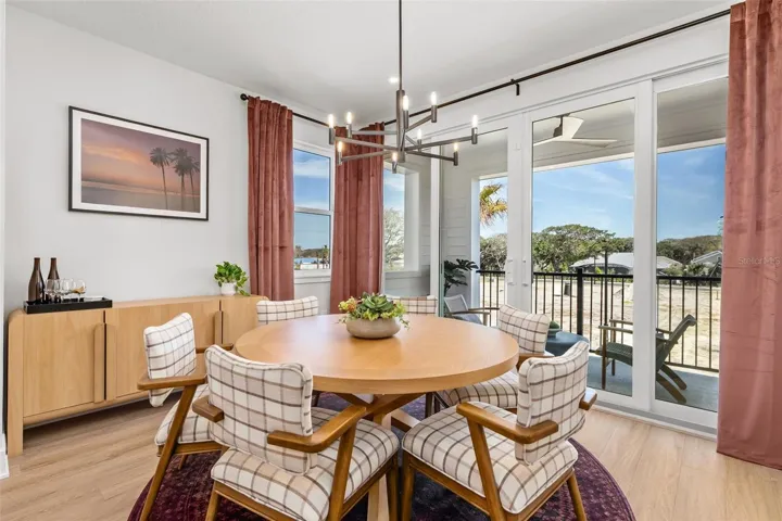 Model dining room & balcony